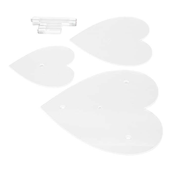 Acryl Cupcakestandaard 3 Laags Hartvorm Helder Dessert Display Houder voor Bruiloft Verjaardagsfeest white