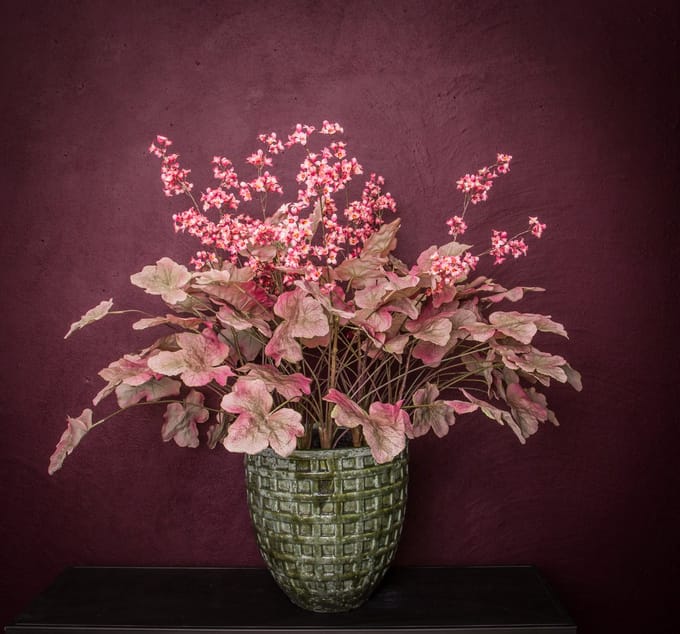 PTMD Leaves Plant Heuchera Kunstplant - 60 x 46 x 84 cm - Paars
