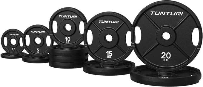 Tunturi Platinum Cast Iron Plate - Olympische halterschijven - 125kg - Set