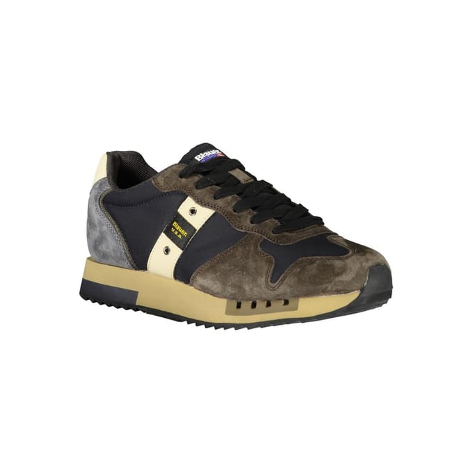 Blauer Blauw Leren Heren Sneakers