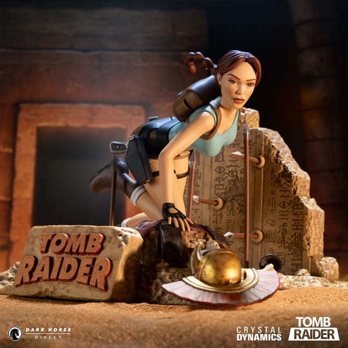 Dark Horse Tomb Raider 1996 PVC Statue Lara Croft Classic Era 17 cm Beeld