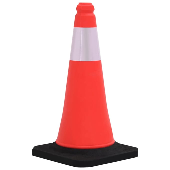 vidaXL - Verkeerskegels - met - zware - basis - 4 - st - reflecterend - 50 - cm