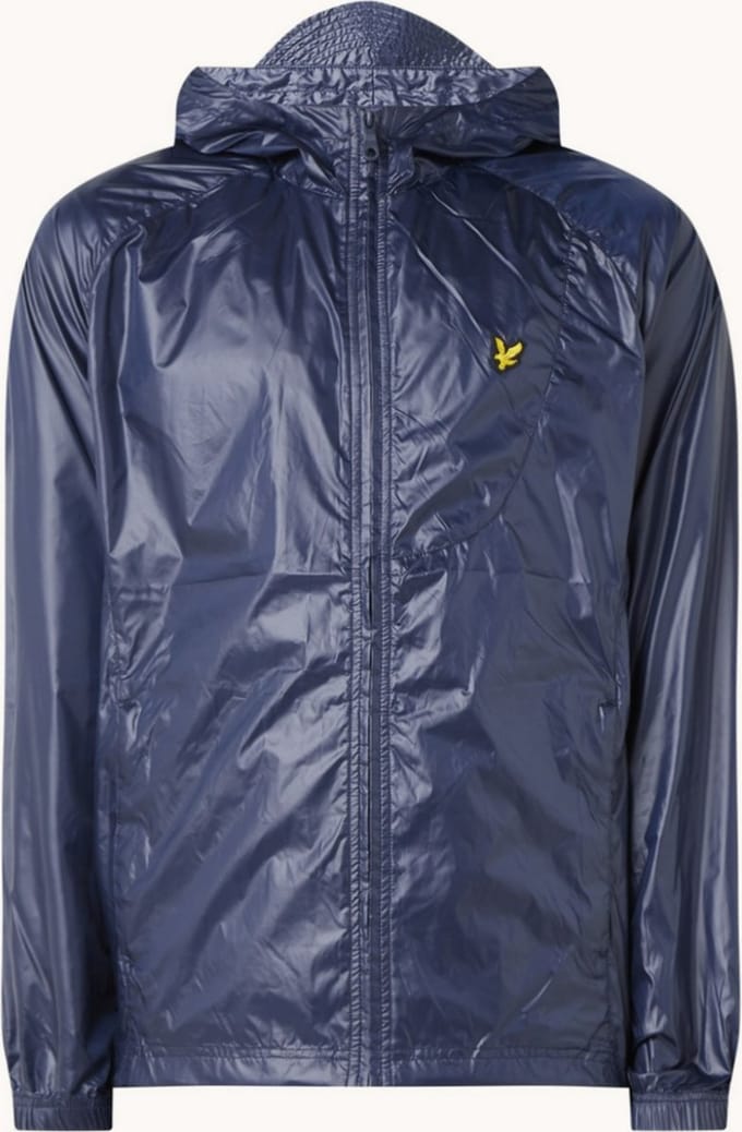 Lyle & Scott Lichtgewicht jack met ritszakken en capuchon - Blauw - Maat S