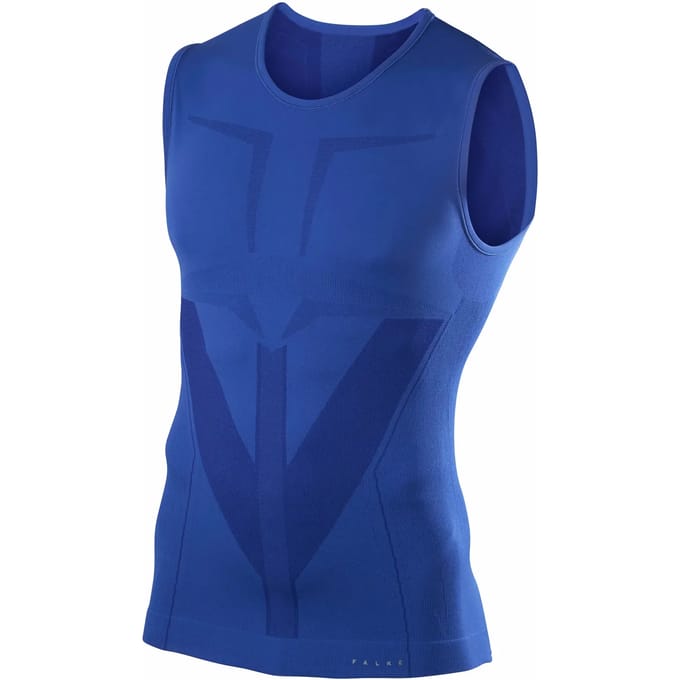 FALKE Warm Singlet sneldrogend functioneel materiaal mouwloze functioneel shirt heren blauw - maat S
