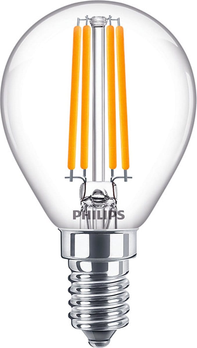 Philips Corepro LED Lustre E14 Kogel Filament Helder 6.5W 806lm - 827 Zeer Warm Wit | Vervangt 60W