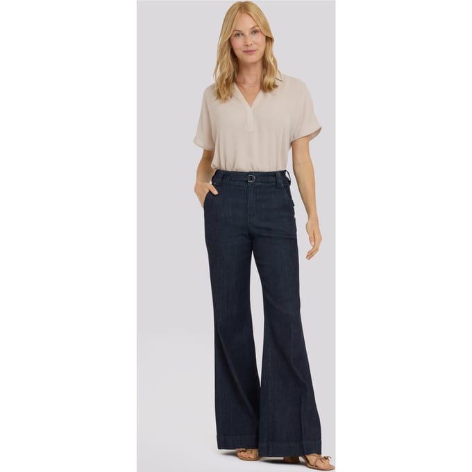 Mia Palazzo Jeans Met Hoge Taille