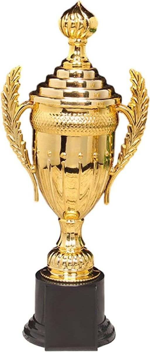 Trofee Beker - Prijs Bekers - Wedstrijden Winnaar - Zelf Personaliseerbaar - Hoogte 27cm - Goudkleurig