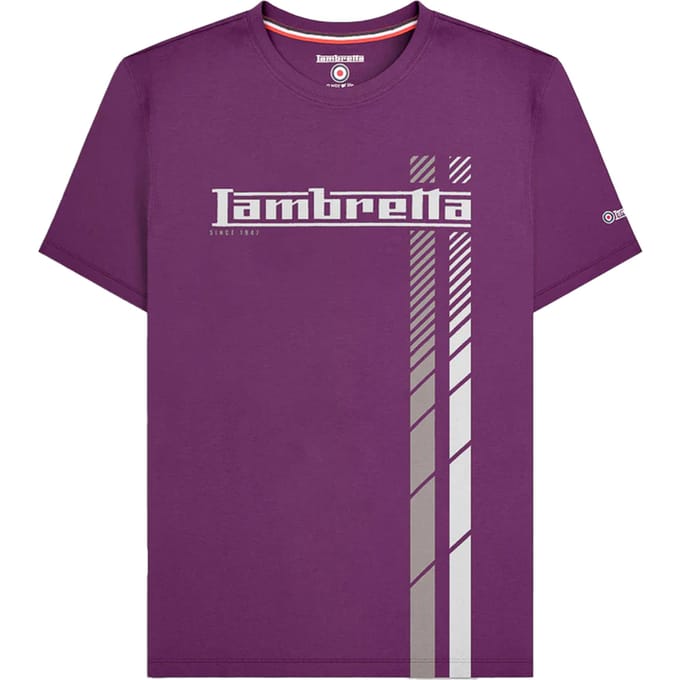 Lambretta Heren SS25 Racing Stripe T-shirt (Winterbloei)