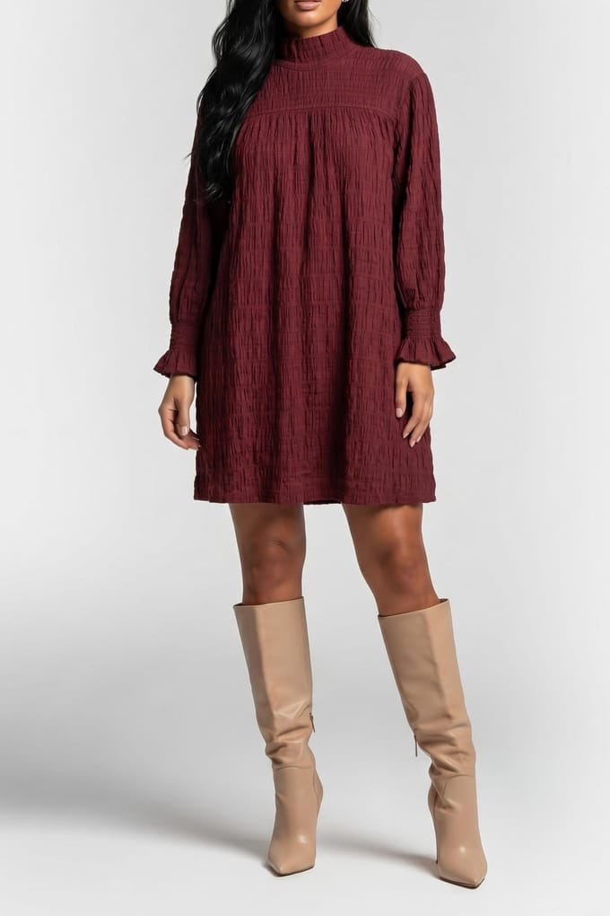 BA&SH Robe Devis Bordeaux Größe: M | Minikleider Outlet | Damen