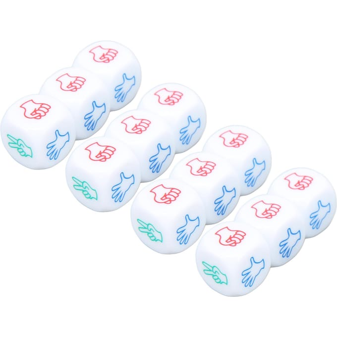 Ensemble de 12 dés de jeu blancs de 20 mm Exquis à bords arrondis Portables Ensemble de dés à 6 faces pour jeux white