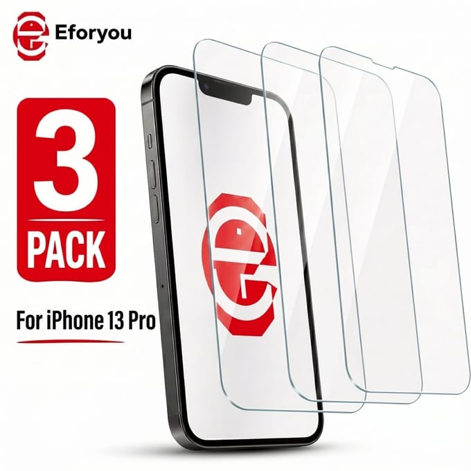 Geschikt voor iPhone 13 Pro - 3 stuks - Screenprotector Tempered Glass - Case Friendly - 9H Hardheid - Inclusief Schoonmaakkit