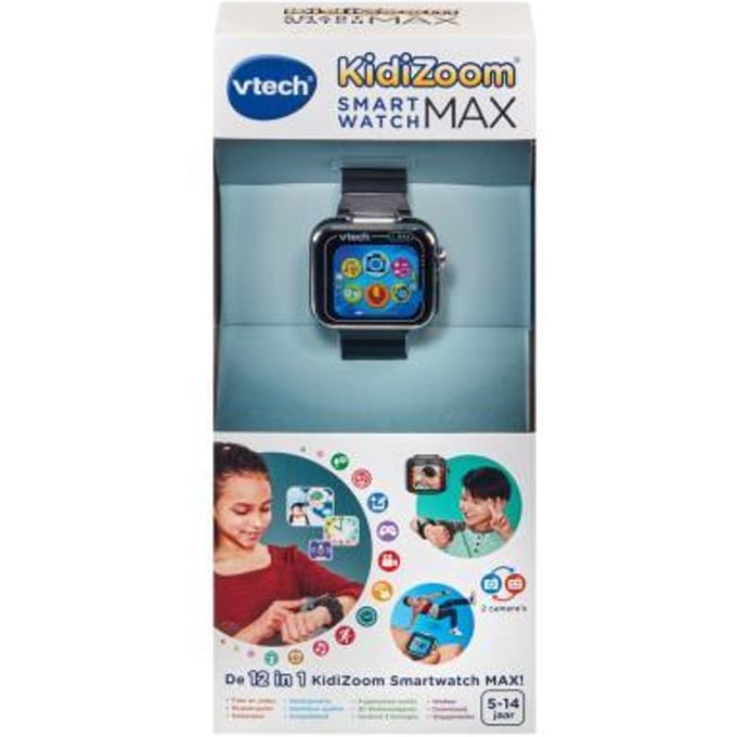 VTech smartwatch KidiZoom Max zwart - educatief kinderspeelgoed horloge.