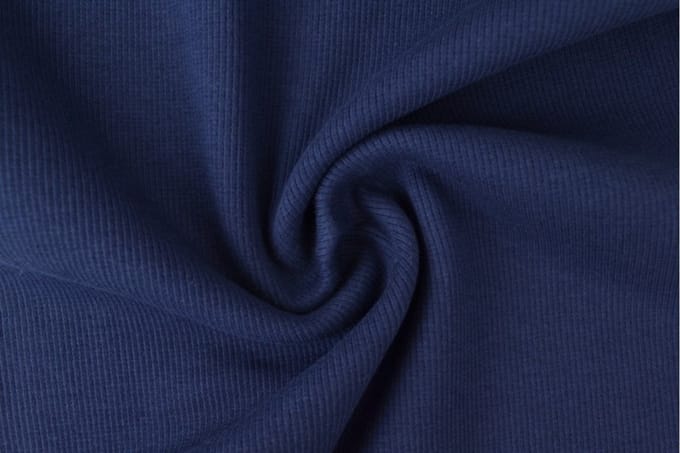 Rib boordstof - Marineblauw - 1 meter - Per meter - 60cm breed