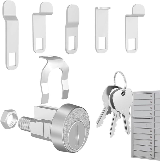Brievenbusslot Set - Slot Cilinder - Post Beveiligen - Versterkte Constructie - 10x5x1 cm - Zink