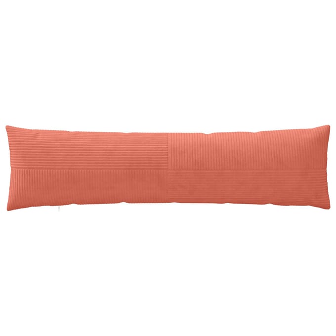 vidaXL - Kussensloop - 2 - pcs - ALMELO - Rood - Oranje - 40 - x - 145 - cm - corduroy
