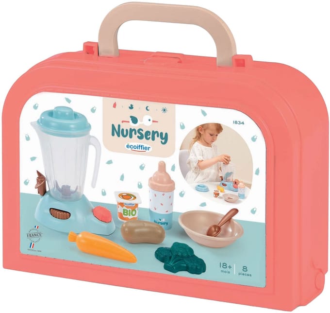 Ecoiffier Nursery Verzorging - Baby's Voedingsset in Koffer - 8dlg.