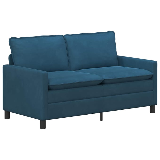 vidaXL - Bank - Blauw - 156 - x - 81 - x - 87,5 - cm - Fluweel