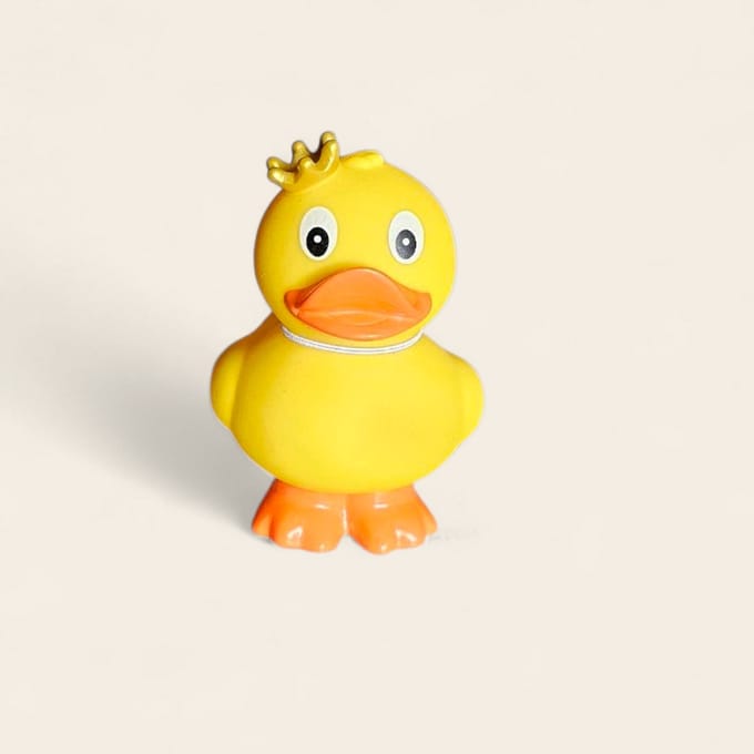 Badeend staand met kroontje