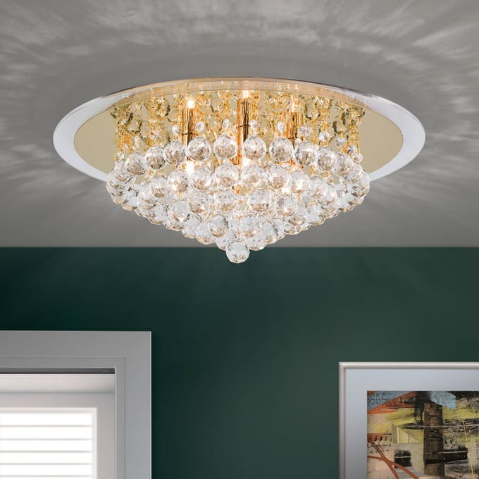 ORION Expressieve kristal-plafondlamp TUILA, 50 cm