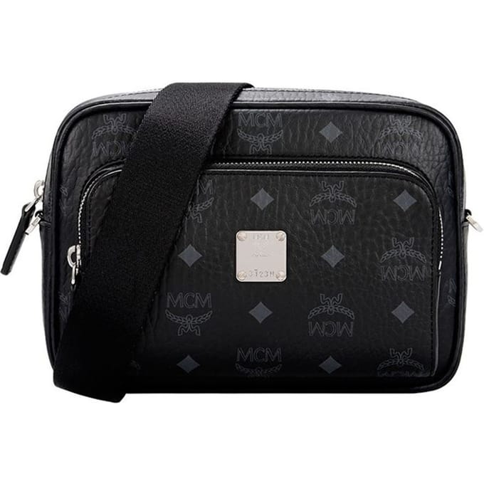 MCM Monogram Leren Crossbody Tas Dames tassen Zwart MMRAAKC02BK001 Basic Set (Bag+Dust Bag) black