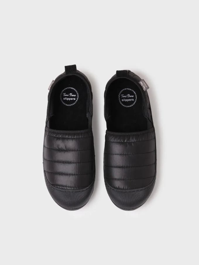 Herenslippers van rubber en gewatteerde stof | COLIN-TK