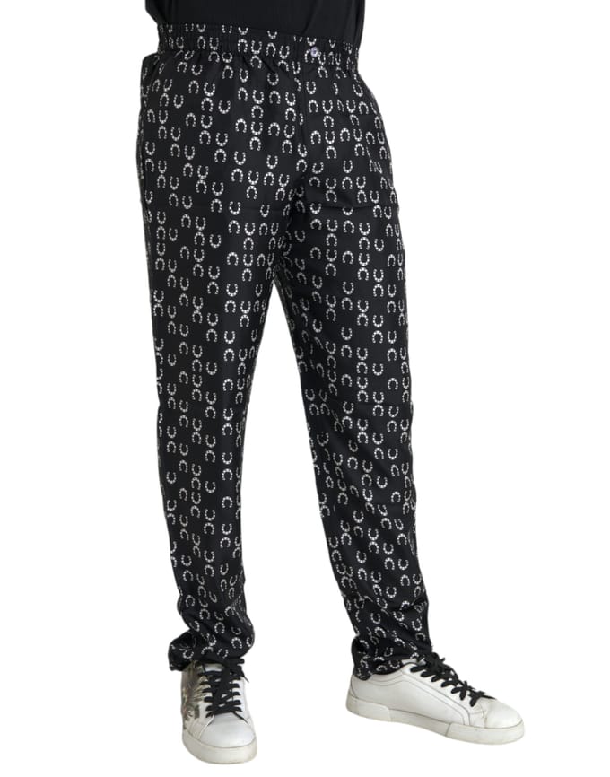 Horseshoe Print Broek Casual Stijl