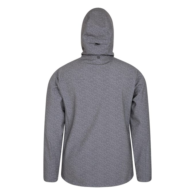 Mountain Warehouse Heren Exodus bedrukte waterdichte Soft Shell jas (Grijs)