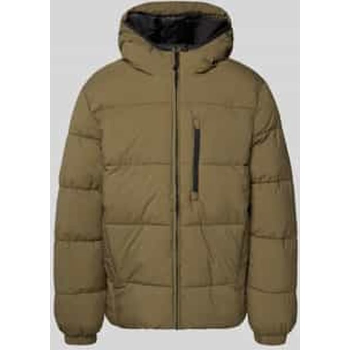 Tom Tailor Denim - Lichtgewicht pufferjas met capuchon - Maat L - jungle soil green