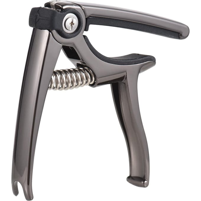 Capodastre de guitare 4 en 1, changement rapide, fonction de démarrage des ongles, coupe-corde, support de médiator noir