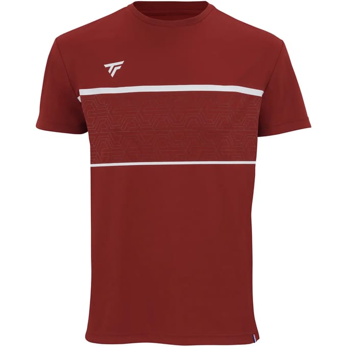 Tennisshirt Tecnifibre Men Team Tech Cardinal-XXL
