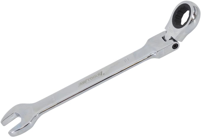 Awtools Serie - Ringsleutel Met Ratchet - 8mm - Verstelbare Kop