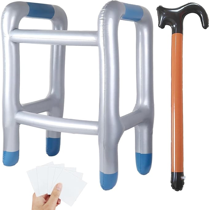 Opblaasbare wandelstok voor kostuums, carnaval en cosplay - Grappige accessoires voor grootouders en feesten