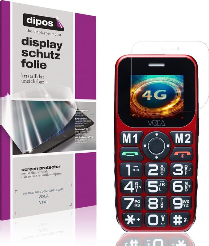 dipos – 4x Beschermfolie geschikt voor VOCA V141 | Krasbestendige & heldere Screenprotector Ultra-Thin