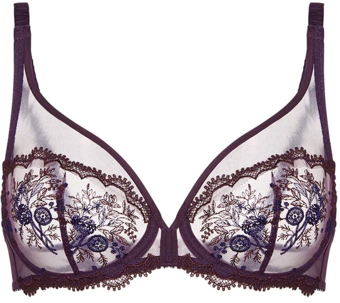 Simone Pérèle - Intrigue Plunge BH Figue - maat 75D - Paars/Rood/Blauw