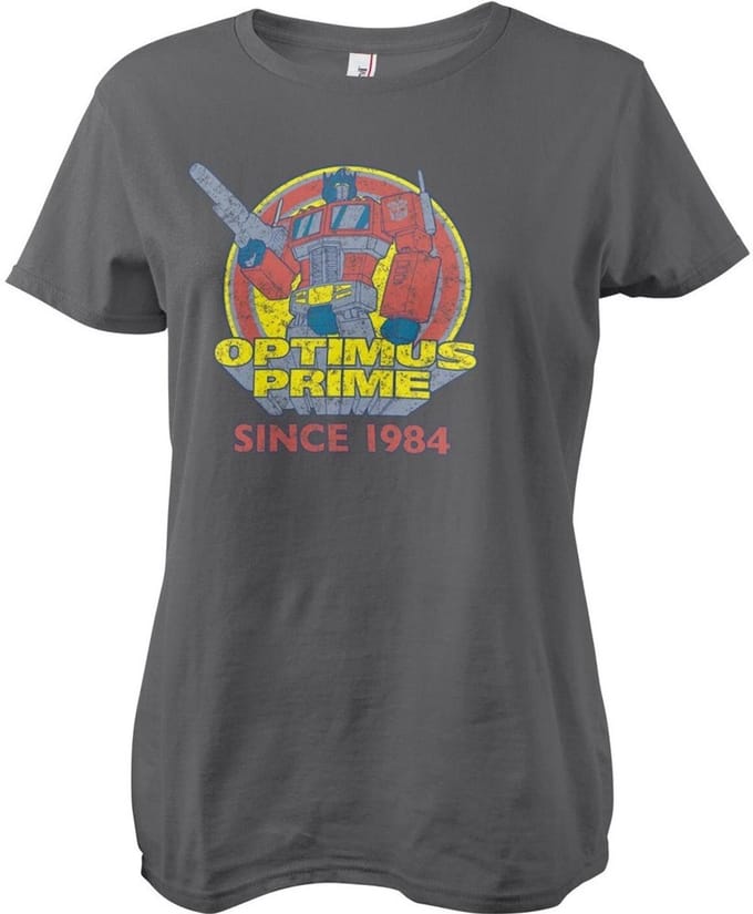 Transformers Optimus Prime - Since 1984 Girly Tee dames-T-shirt donkergrijs