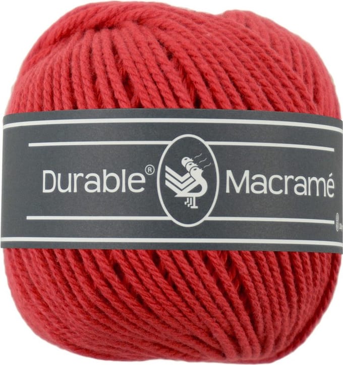 Durable Macramé - 316 red - Katoen Garen
