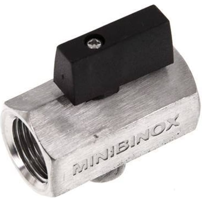 G 1/2 inch 2-Weg Rvs Mini-Kogelkraan 25 Bar - BL2SH-MM-012