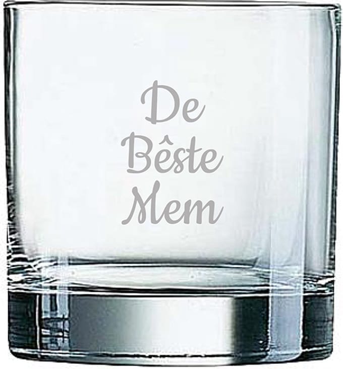 Gegraveerde Whiskeyglas 38cl De Bêste Mem