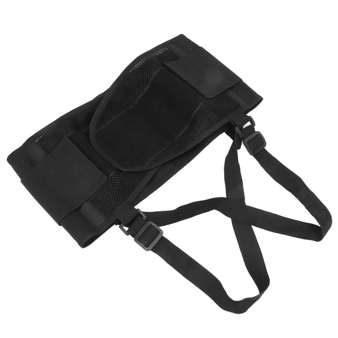Ademende Rugsteun Riem Pijnverlichting Verstelbare Klittenbandsluiting Taille Trainer RiemM M black