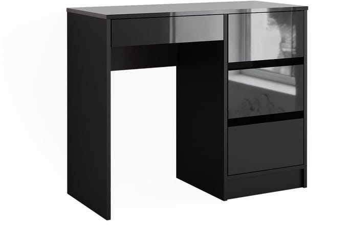 Vicco Sherry Bureau – 90 x 40 cm met lades Antraciet Hoogglans