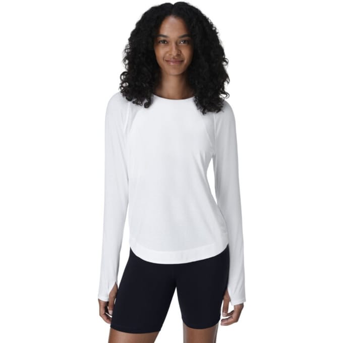 Sweaty Betty Breathe Easy Mesh Long Sleeve Top WIT - Maat S
