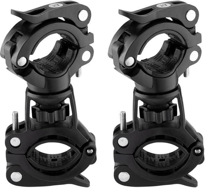 360° Rotatable Fietslamp Houder voor Stuur met Diameter 20-35mm