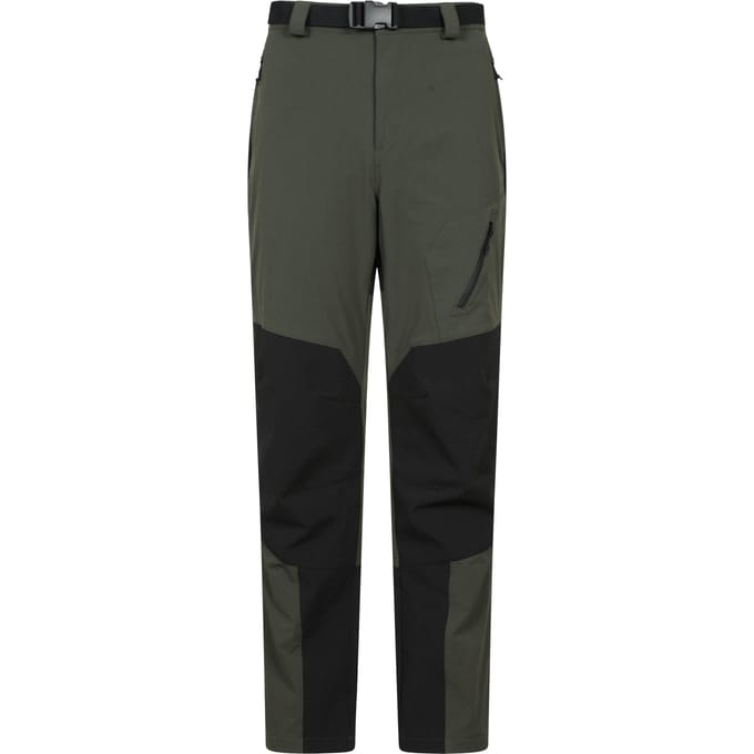 Mountain Warehouse Heren Forest Fleece gevoerde normale winterbroek (Groen)