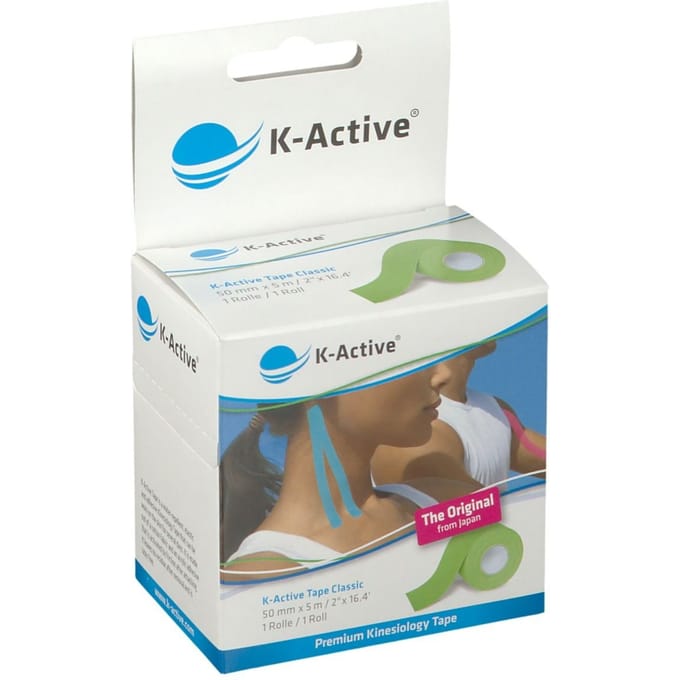 NAQI® K-Active Tape Classic 5cmx5m Groen 1 Verband