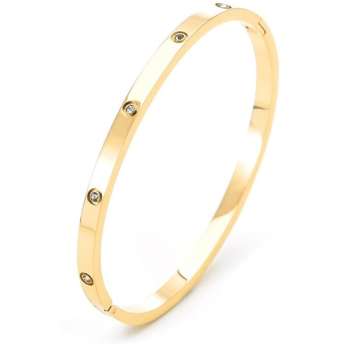 4MM Diamantgesp Armband, Lichte Luxe High-end Sieraden goud
