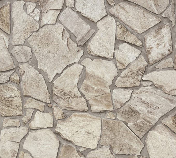 NATUURSTEEN BEHANG | industrieel - Bruin Grijs Beige - A.S. Création Elements 2