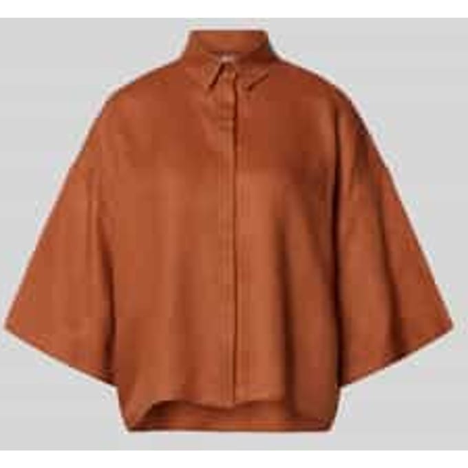Boxy fit linnen blouse met 3/4-mouw model 'RITO'