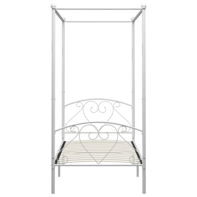 vidaXL - Hemelbedframe - metaal - wit - 90x200 - cm