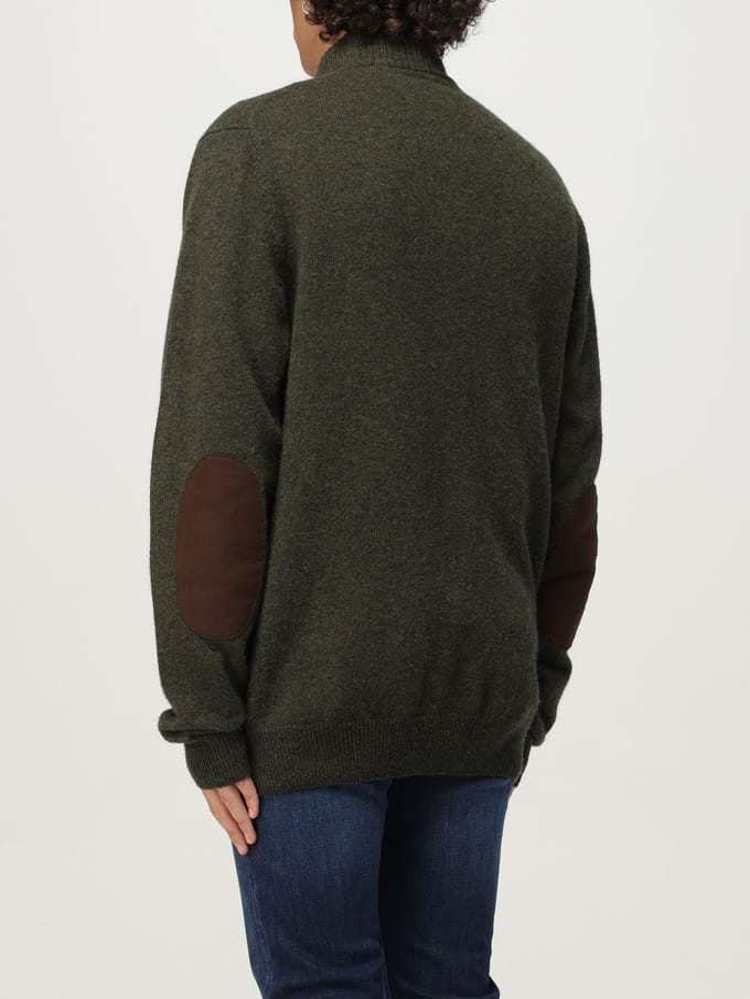 Barbour Zip Vest Lamswol Donkergroen - Maat L - Heren