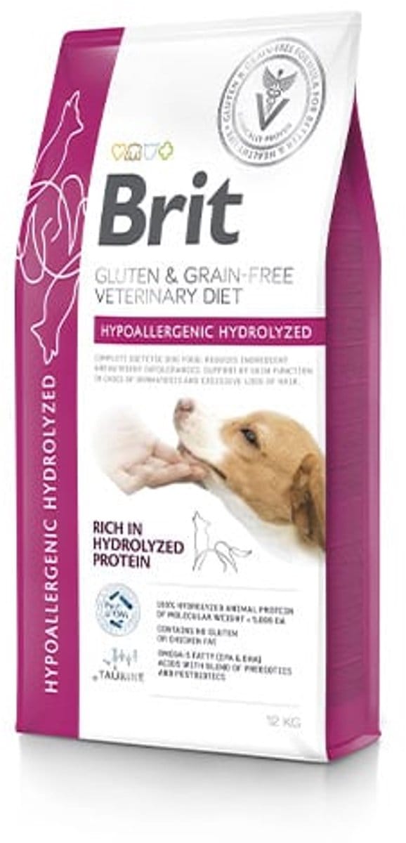 Brit GF VD Dog Hypoallergenic Hydrolyzed - 12 kg
